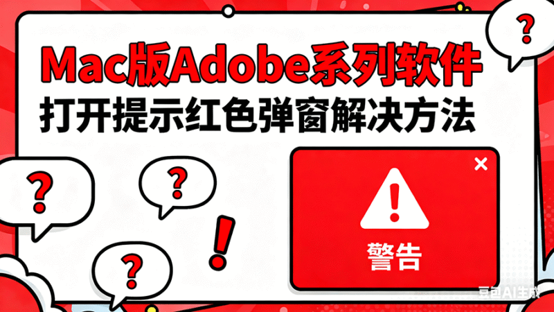 Mac教程 – Adobe系列 提示红色弹窗解决方法-玩客空间