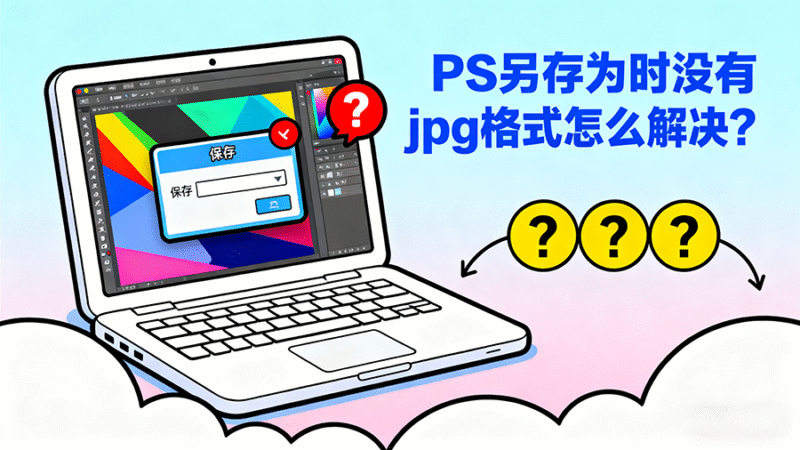 Mac教程 – PS另存为时没有jpg格式怎么解决？-玩客空间