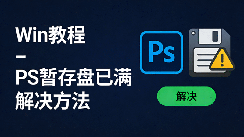 Win教程 – PS暂存盘已满 解决方法-玩客空间